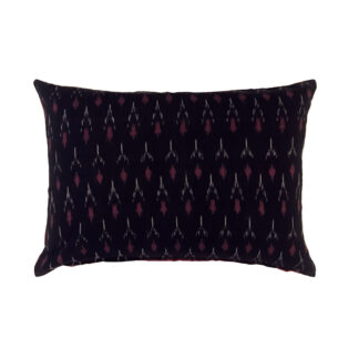 Black Ikat Lumber Cushion